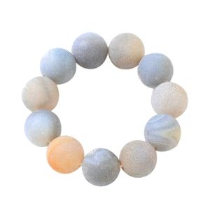 🆕 608ctw Druzy Agate Beaded Stretch Bracelet